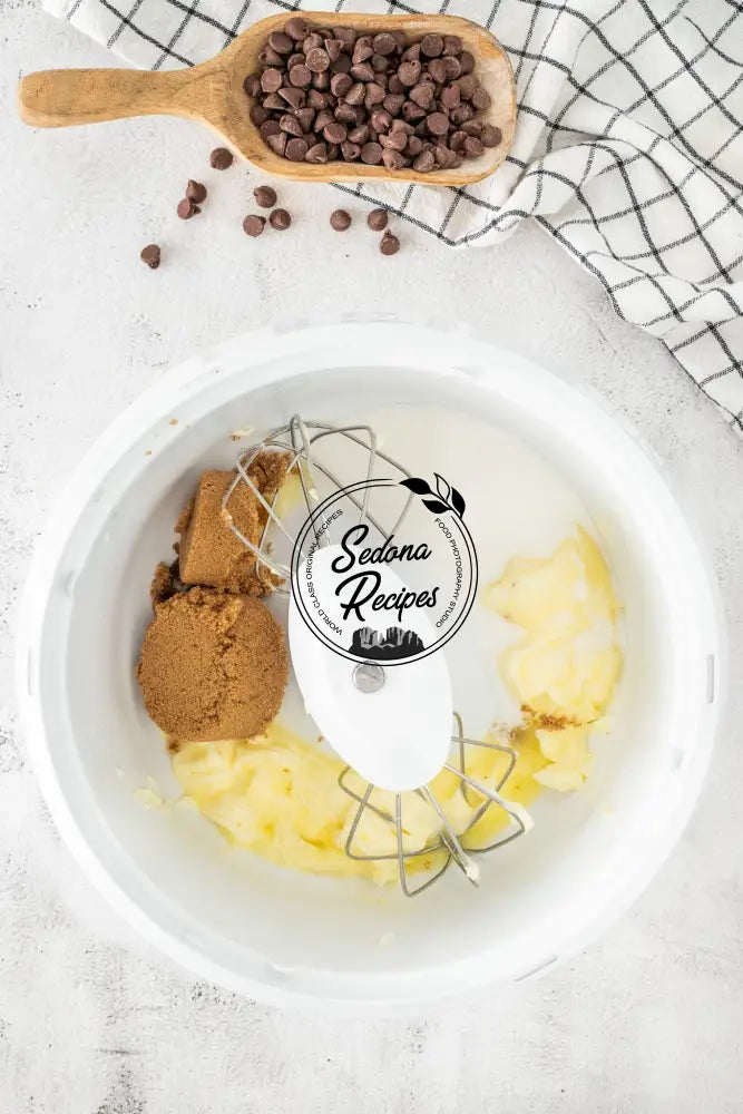 Salted Caramel Chocolate Chip Skillet Cookie