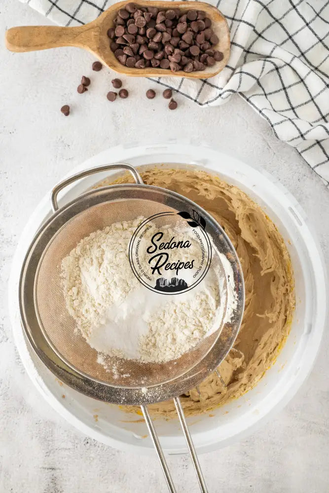 Salted Caramel Chocolate Chip Skillet Cookie