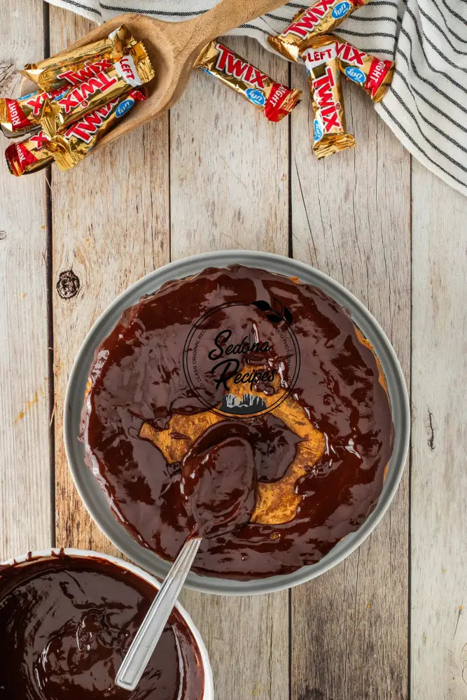 Twix Cheesecake with Oreo Crust