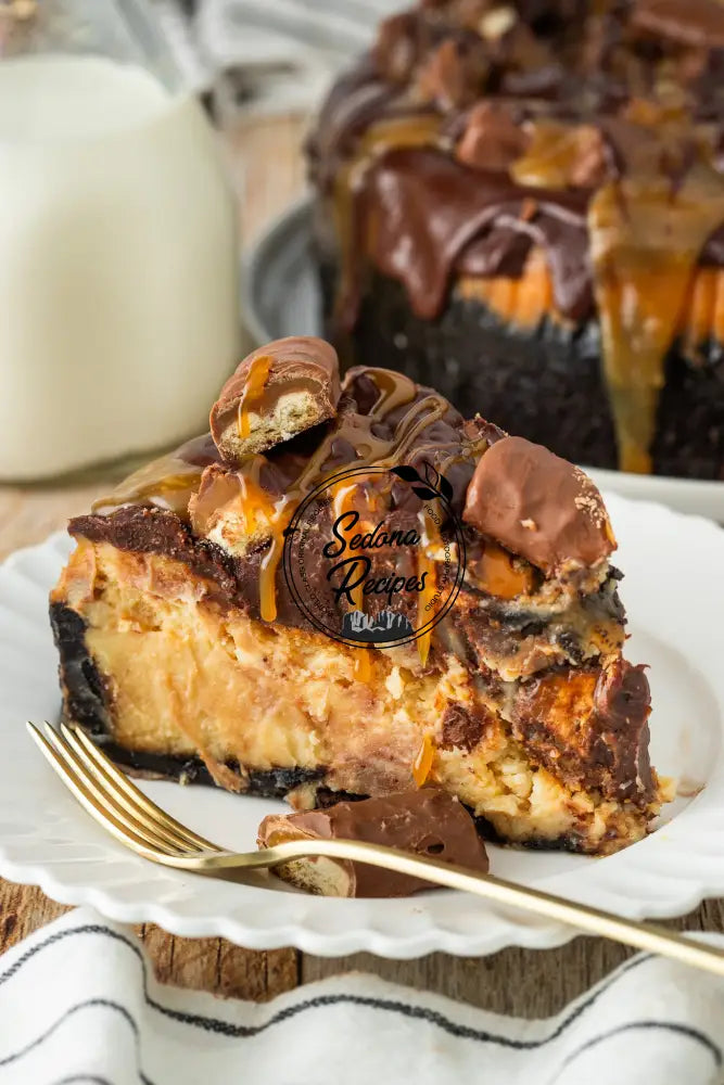 Twix Cheesecake with Oreo Crust