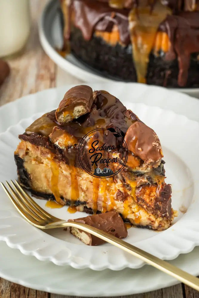 Twix Cheesecake with Oreo Crust