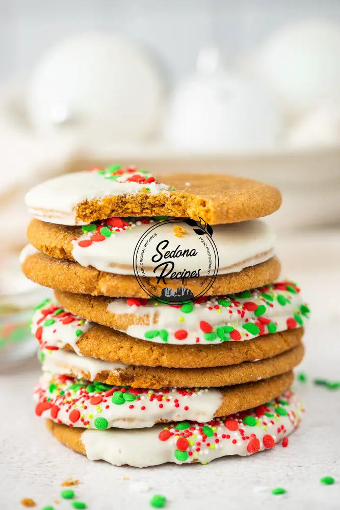 White Chocolate Dipped Gingerbread Cookies