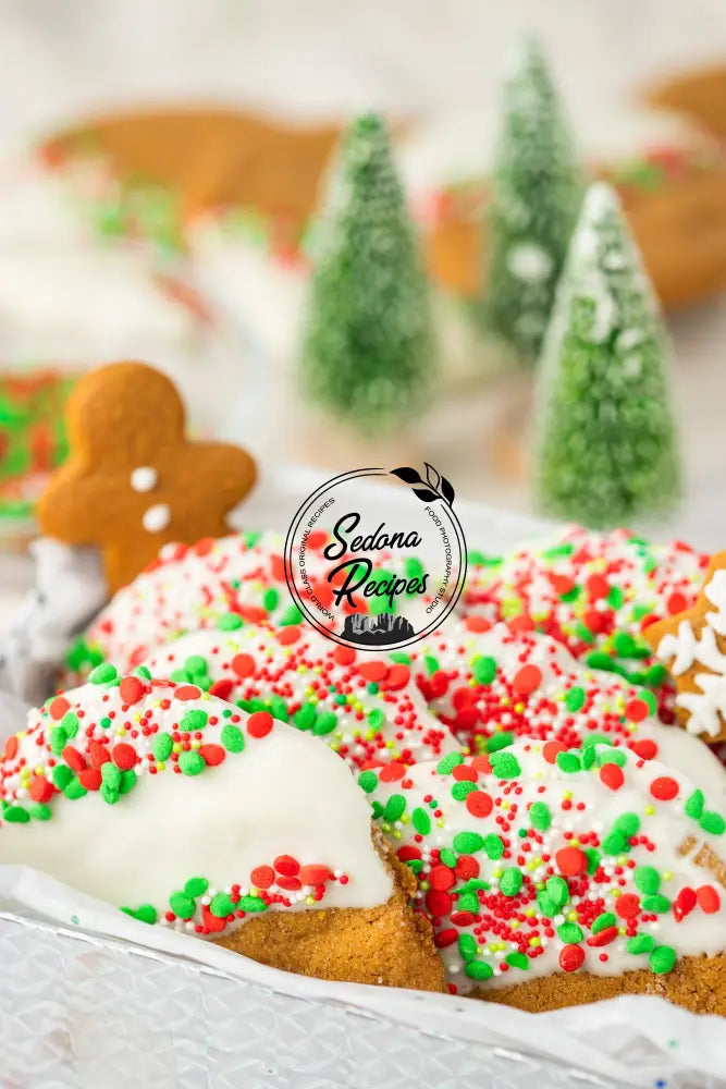 White Chocolate Dipped Gingerbread Cookies
